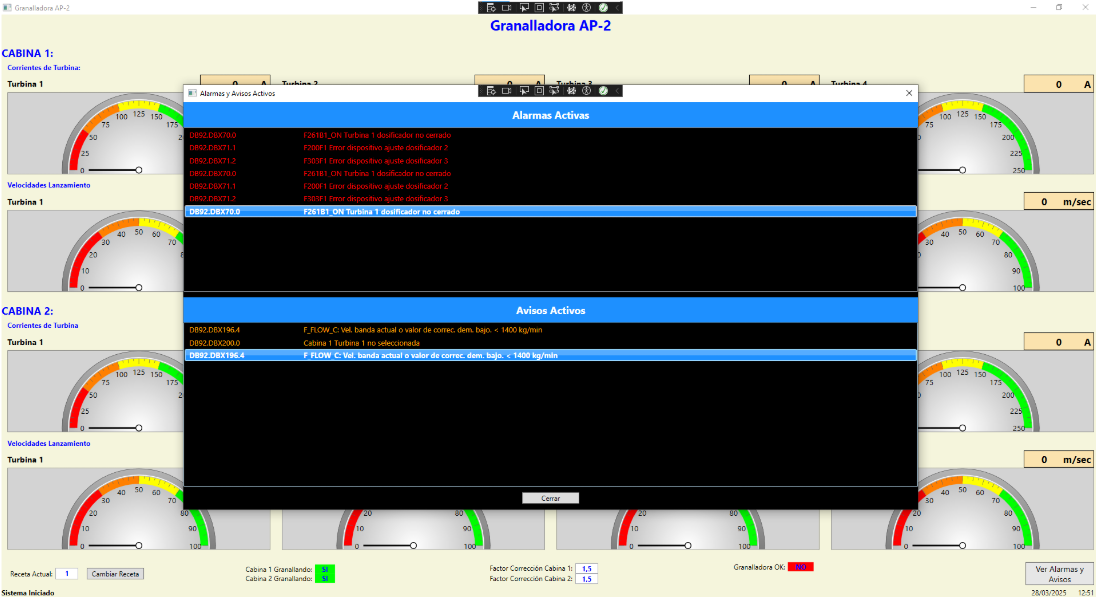 Ventana alarmas y avisos AP2