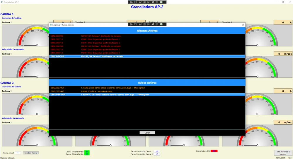 Ventana alarmas y avisos AP2