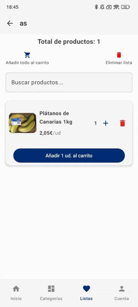Listas de compra